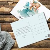 Teddy Bear Pilot Baby shower Dank u Briefkaart