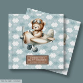 Teddy Bear Pilot Baby shower gastenboek voor jonge