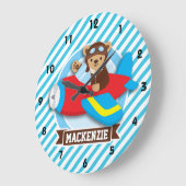 Teddy Bear Pilot in het Rode Speelgoed vliegtuig; Grote Klok (Hoek)