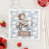 Teddy Bear Pilot servetten gepersonaliseerd Baby s (Insitu)