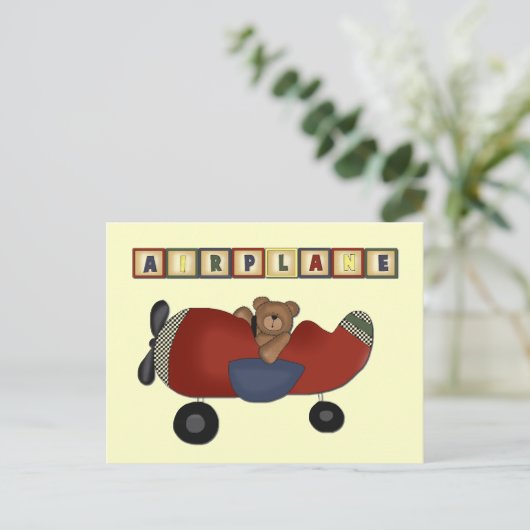 Teddy Bear Pilot Tshirts en Gifts Briefkaart (Staand voorkant)