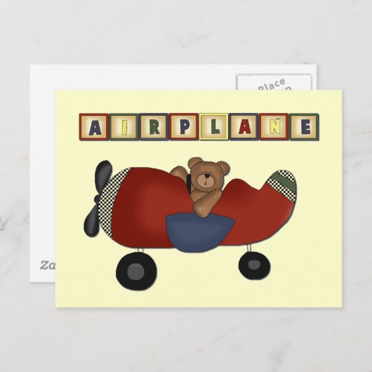 Teddy Bear Pilot Tshirts en Gifts Briefkaart (Voorkant / Achterkant)