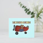 Teddy Bear Pilot Tshirts en Gifts Briefkaart (Staand voorkant)