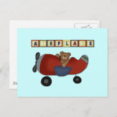 Teddy Bear Pilot Tshirts en Gifts Briefkaart (Voorkant / Achterkant)