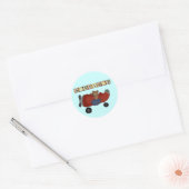 Teddy Bear Pilot Tshirts en Gifts Ronde Sticker (Envelop)