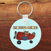 Teddy Bear Pilot Tshirts en Gifts Sleutelhanger (Voorkant)