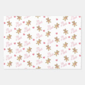Teddy Bear Pink Baby shower Inpakpapier Vel (Voorkant)