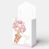 Teddy Bear Pink Balloons Baby shower Favor Box Bedankdoosjes (Geopend)
