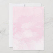 Teddy Bear Pink Balloons Gold Stars Baptisme Kaart (Achterkant)