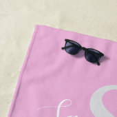 Teddy Bear Pink Balloons strandhanddoek voor kinde Strandlaken (In situ)