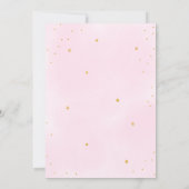 Teddy Bear Pink Barly Wachten Baby shower Kaart (Achterkant)