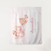 Teddy Bear Pink Barly Wake Baby shower Wandkleed (Voorkant)