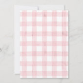 Teddy Bear Pink Beary First 1st Birthday Party Kaart (Achterkant)