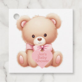 Teddy Bear Pink Bedankjes Labels