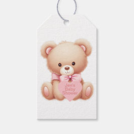 Teddy Bear Pink Cadeaulabel