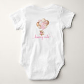 Teddy Bear Pink en Gold Balloons Romper (Achterkant)