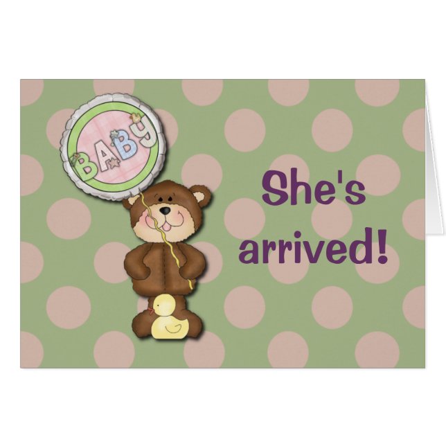 Teddy Bear Pink en Green (Voorkant Horizontaal)