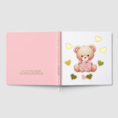 Teddy Bear Pink Hearts Folie gastenboek (Volledig)