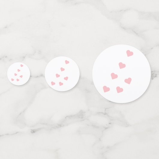 Teddy Bear Pink Hearts Tafel Confetti (Achterkanten)