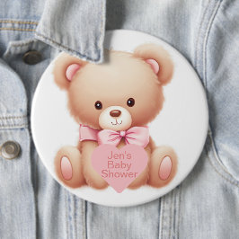 Teddy Bear Pink Ronde Button 6,0 Cm