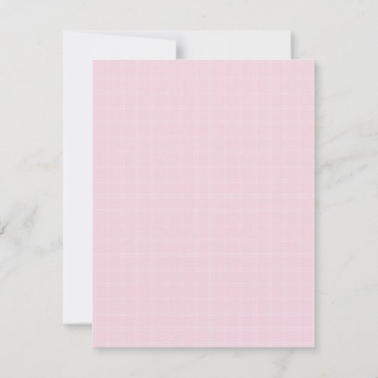 Teddy Bear Pink Small Invitation Kaart (Achterkant)
