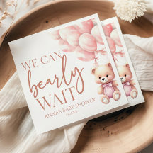 Teddy Bear Pink We kunnen bijna wachten op Baby sh