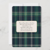 Teddy Bear Plaid Elegant Baby Shower Boy Kaart (Achterkant)