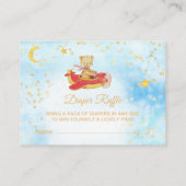 * Teddy Bear Plane Stars Moon Luier Raffle Informatiekaartje (Achterkant)