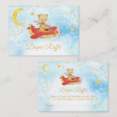 * Teddy Bear Plane Stars Moon Luier Raffle Informatiekaartje (Voorkant / Achterkant)