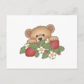 Teddy Bear plukt aardbeien Briefkaart (Voorkant)