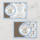 Teddy Bear Polka Dots Breng een Boek Kaart (Voorkant / Achterkant)