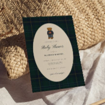Teddy Bear Polo Baby Shower Invitation
