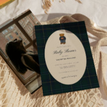 Teddy Bear Polo Baby Shower Invitation