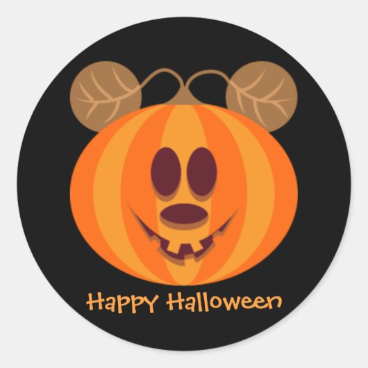 Teddy Bear Pompoen Happy Halloween Stickers (Voorkant)