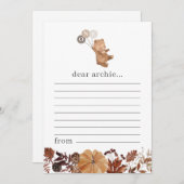 Teddy Bear Pompoen - Time Capsule Note Kaart (Voorkant / Achterkant)