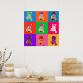 Teddy Bear Pop Art Poster (Keuken)