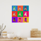 Teddy Bear Pop Art Print (Keuken)