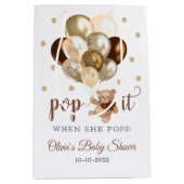 Teddy Bear Pop het als ze Baby shower Pop Medium Cadeauzakje (Voorkant)