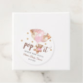 Teddy Bear Pop Het Baby shower Favor Cadeau Labels (In situ)