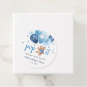 Teddy Bear Pop Het Baby shower Favors Gift Labels (In situ)