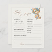 Teddy Bear Predications and Advice Baby shower Gam (Voorkant / Achterkant)