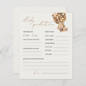 Teddy Bear Predications and Advice Baby shower Gam (Voorkant / Achterkant)