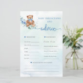 Teddy Bear Predications and Advice Kaart Game (Staand voorkant)