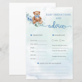 Teddy Bear Predications and Advice Kaart Game (Voorkant / Achterkant)