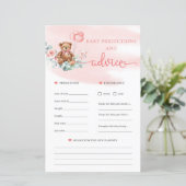 Teddy Bear Predications and Advice Kaart Game (Staand voorkant)