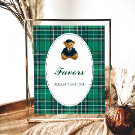 Teddy Bear Preppy-Baby shower begunstigt Poster