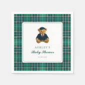 Teddy Bear Preppy Boy Baby shower Servet (Voorkant)