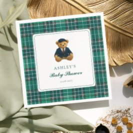 Teddy Bear Preppy Boy Baby shower Servet