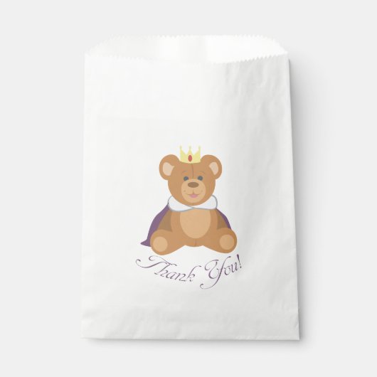 Teddy Bear Prince (Dank u!) Bedankzakje (Voorkant)