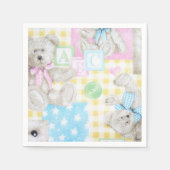 Teddy Bear Print Napkins Servet (Voorkant)